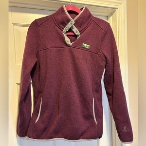 L.L. Bean Purple Womens Sweater Fleece Pullover